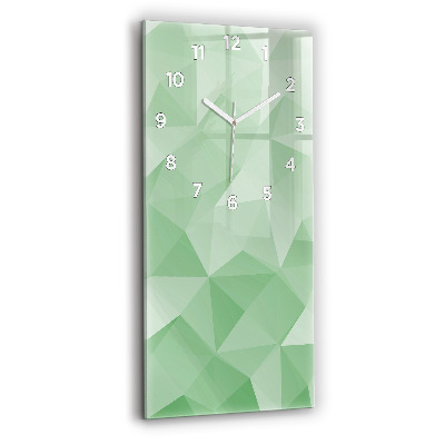 Horloge verticale en verre Triangles abstrait