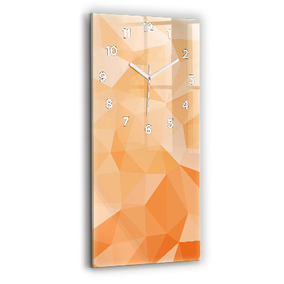 Horloge rectangulaire verticale Triangles abstraits