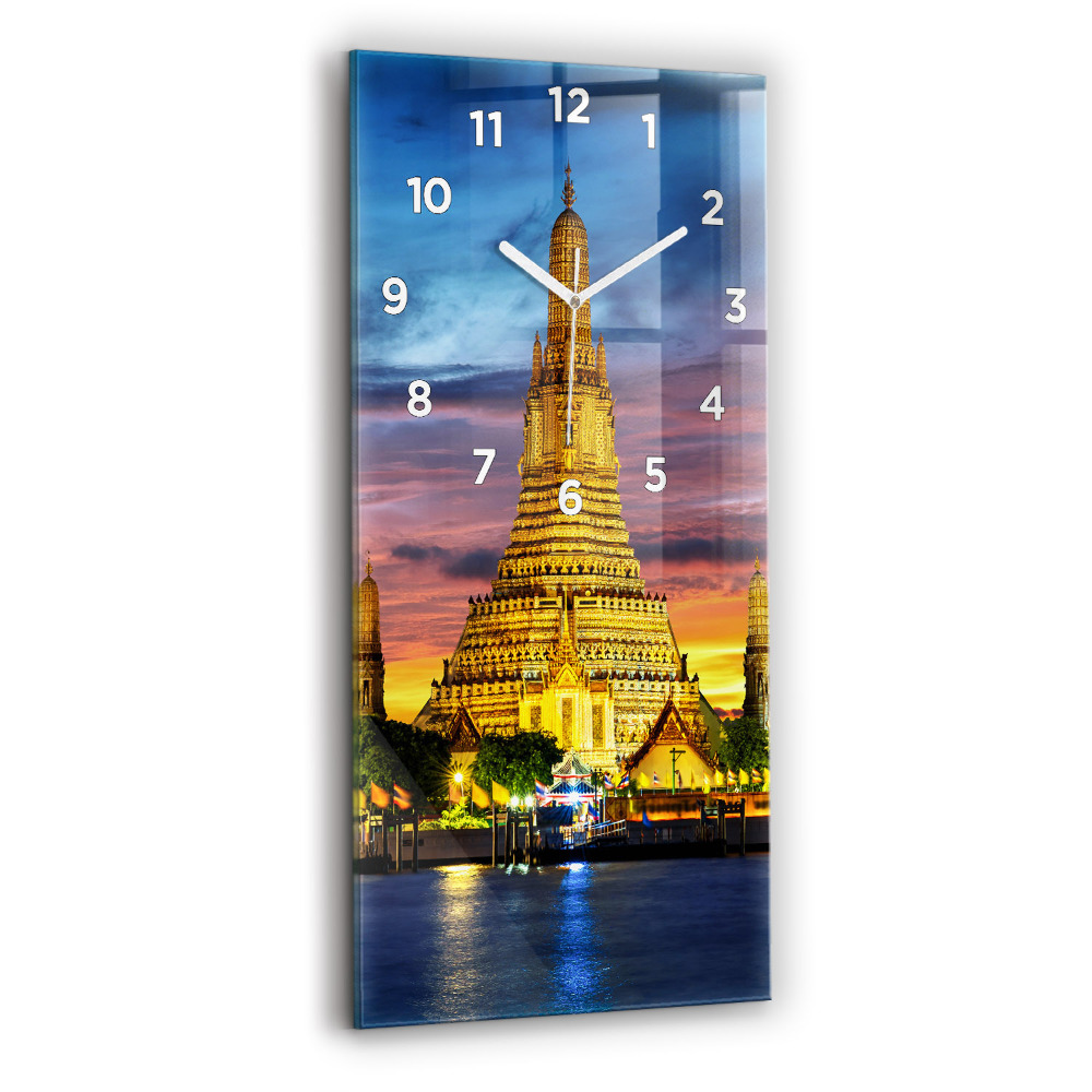 Horloge rectangulaire verticale Temple à Bangkok Thaïlande