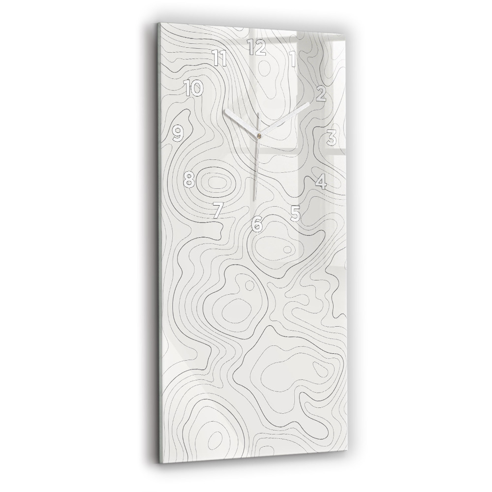 Horloge verticale en verre Taches abstraites