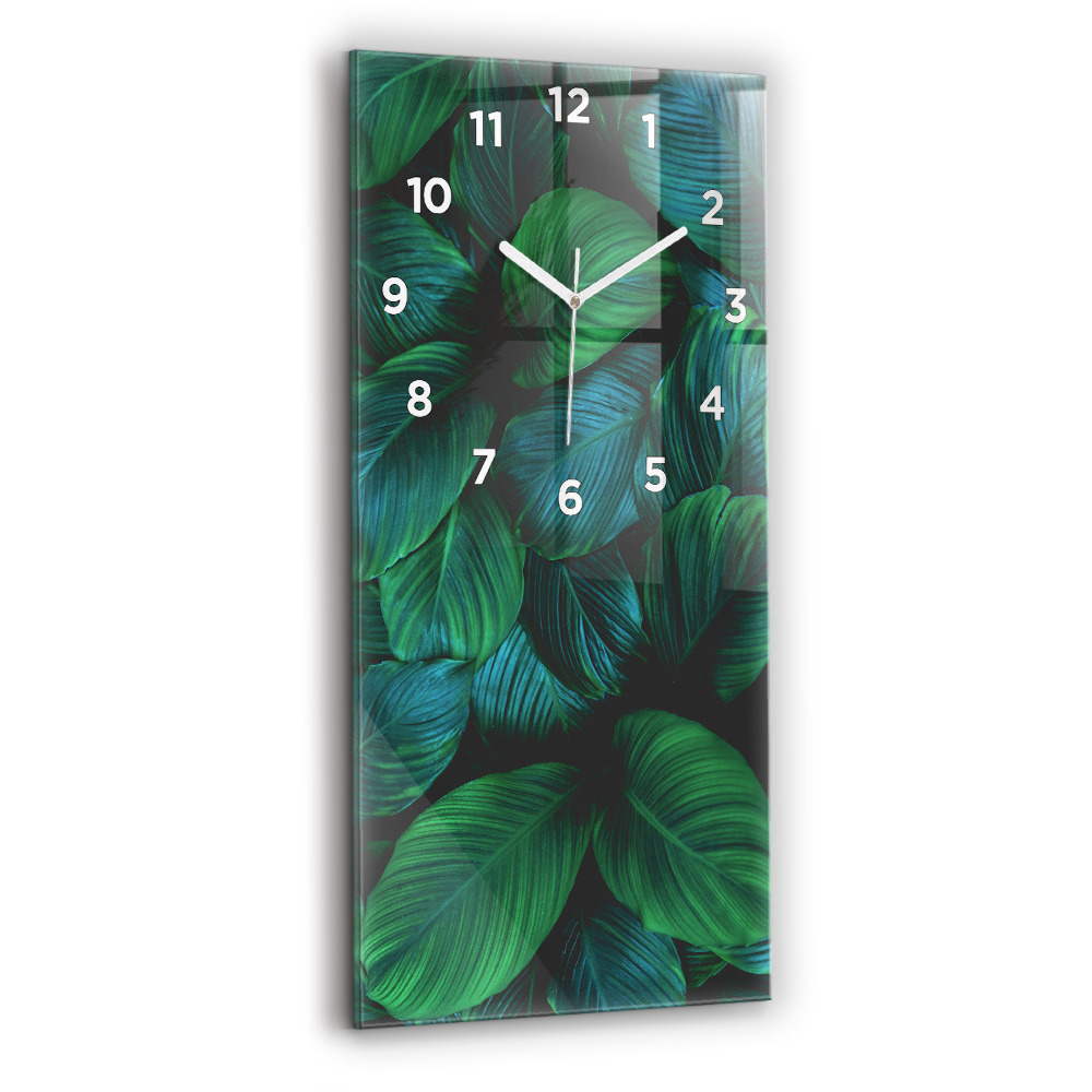 Horloge rectangulaire verticale Feuilles de la nature