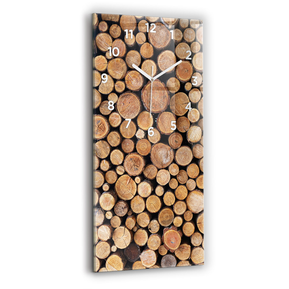 Horloge murale verticale Anneaux d'arbres