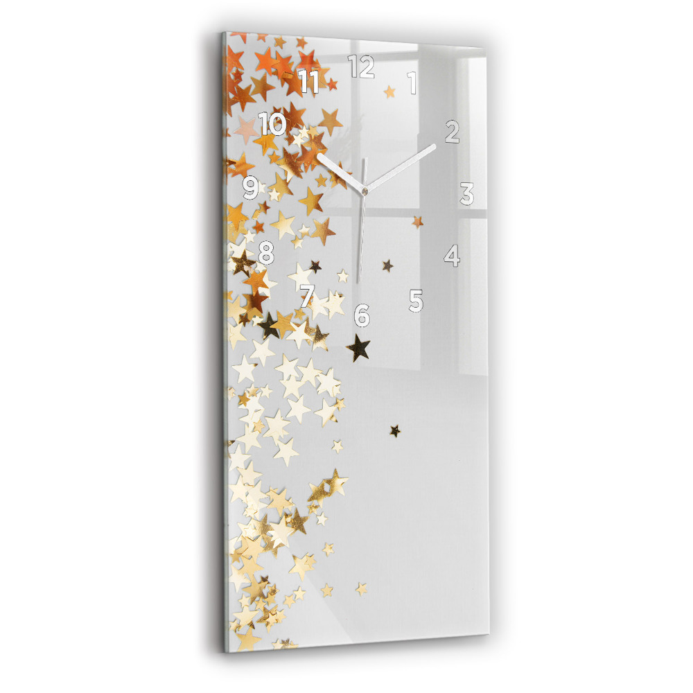 Horloge verticale en verre Étoiles sur fond lumineux
