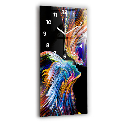 Horloge rectangulaire verticale Art émotionnel