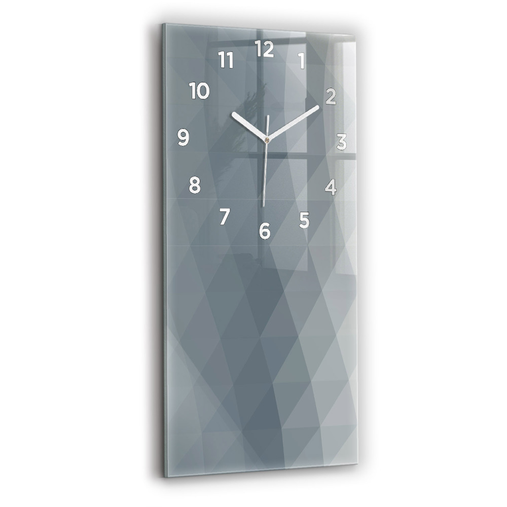 Horloge verticale en verre Abstraction grise