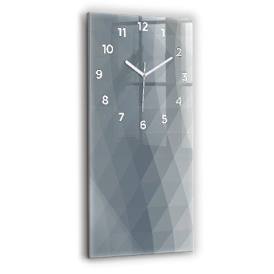 Horloge verticale en verre Abstraction grise