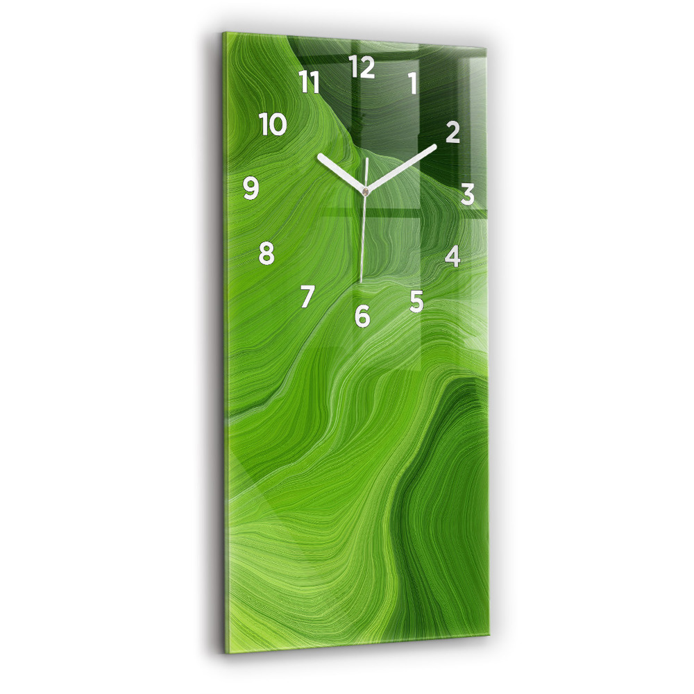 Horloge murale en verre rectangulaire Vagues modernes