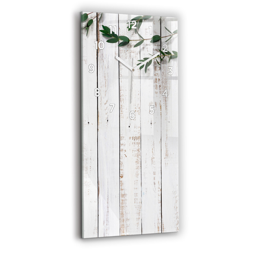Horloge murale verticale Planches en bois clair