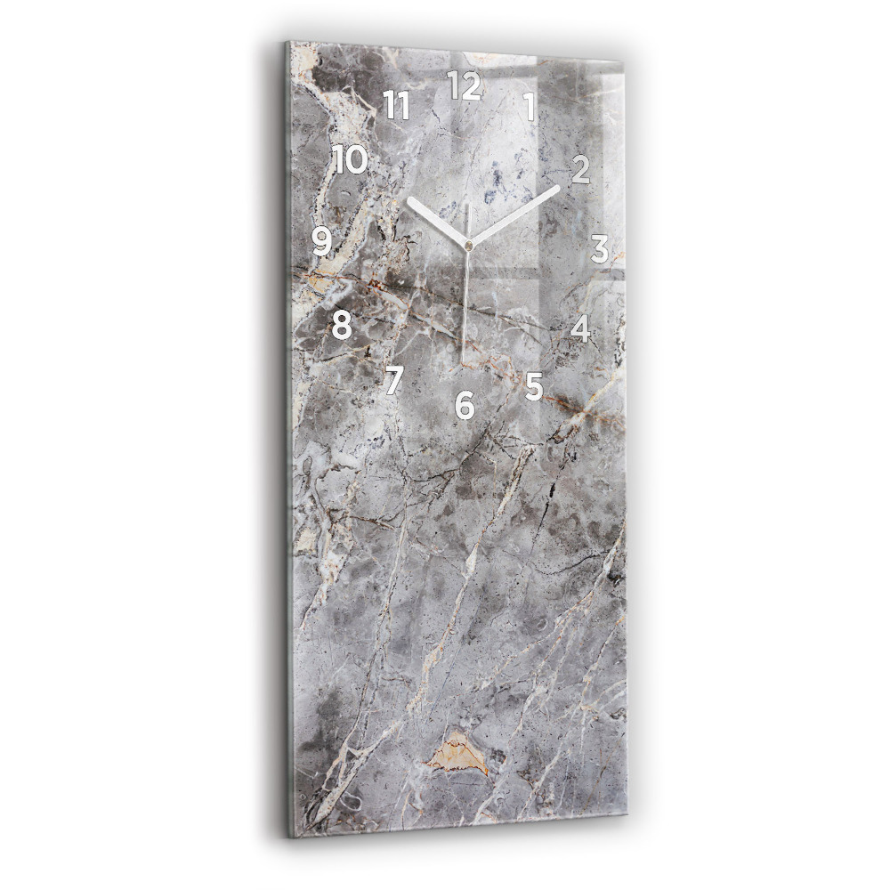 Horloge rectangulaire verticale Marbre de granit gris