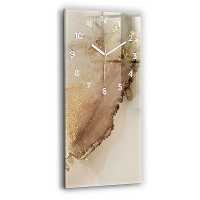 Horloge murale verticale Art moderne beige