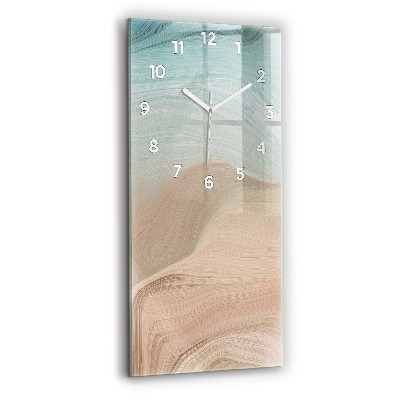 Horloge verticale en verre Abstraction de vagues