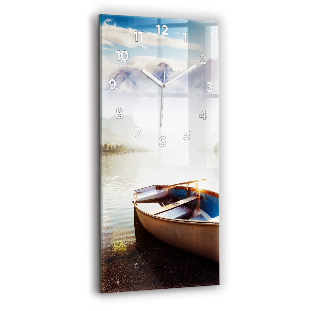 Horloge rectangulaire verticale Vue d'un lac