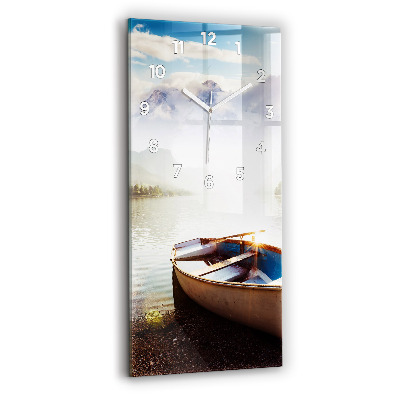 Horloge rectangulaire verticale Vue d'un lac