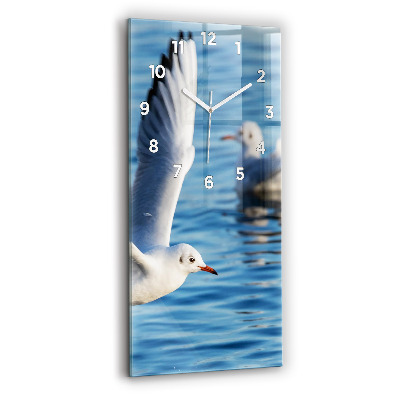 Horloge murale en verre rectangulaire Mouettes à Gdynia