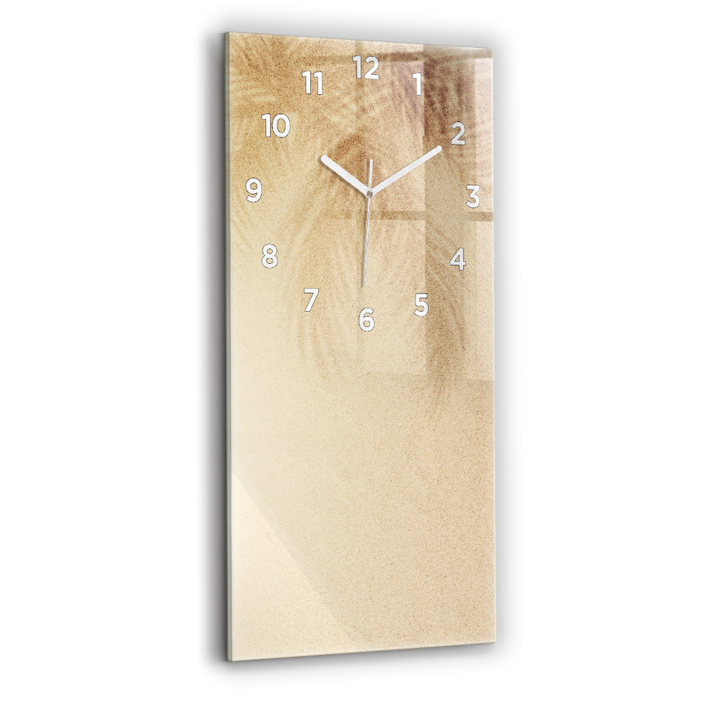Horloge murale en verre rectangulaire Abstraction dorée