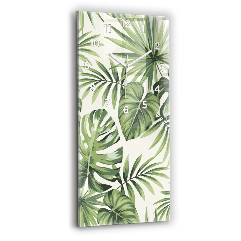 Horloge rectangulaire verticale Motif tropical