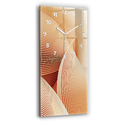 Horloge rectangulaire verticale Motif de vague abstrait
