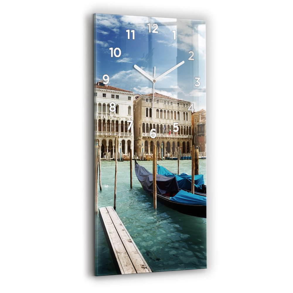 Horloge murale verticale Gondoles Venise Italie