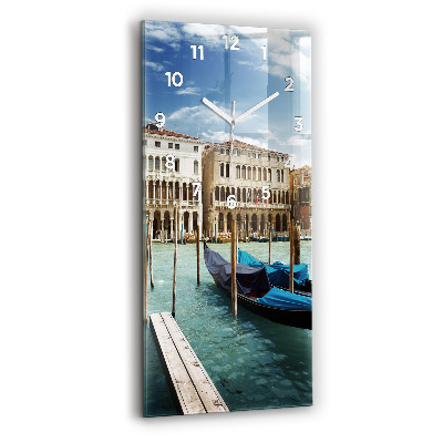Horloge murale verticale Gondoles Venise Italie