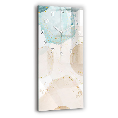 Horloge murale en verre rectangulaire Taches d'aquarelle