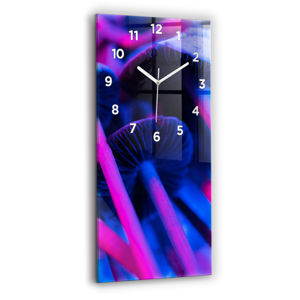 Horloge rectangulaire verticale Champignons magiques colorés