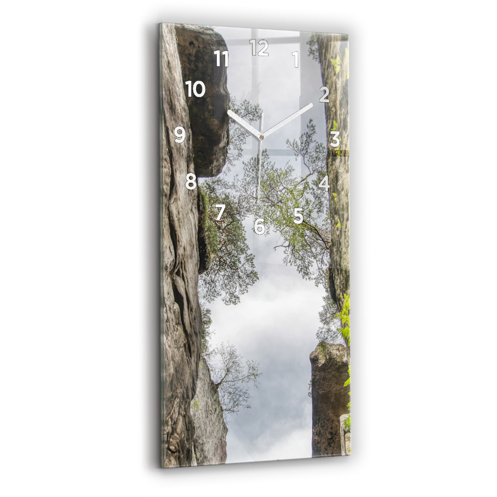 Horloge murale en verre rectangulaire Cité du rock en République tchèque