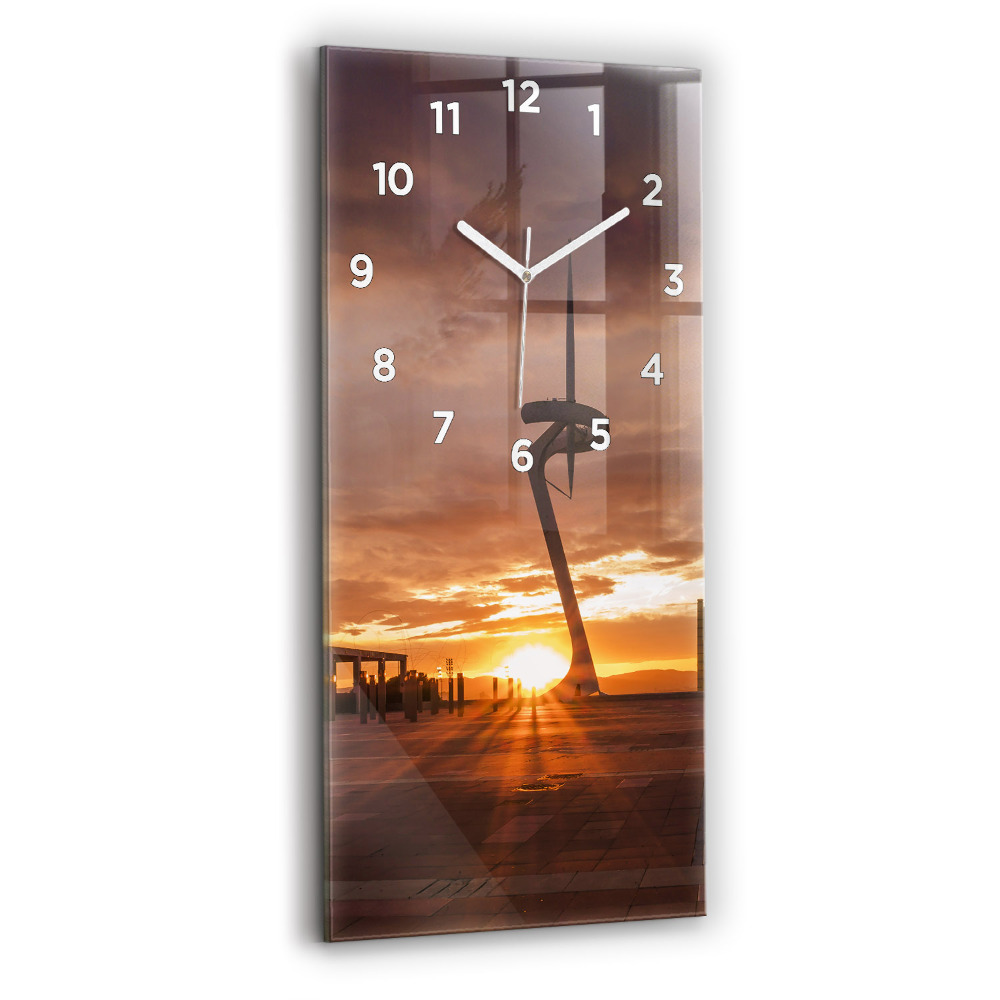 Horloge rectangulaire verticale Parc olympique de Barcelone