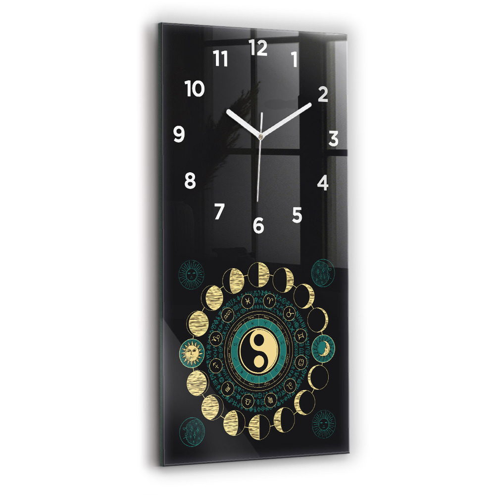 Horloge rectangulaire verticale Phases de la lune