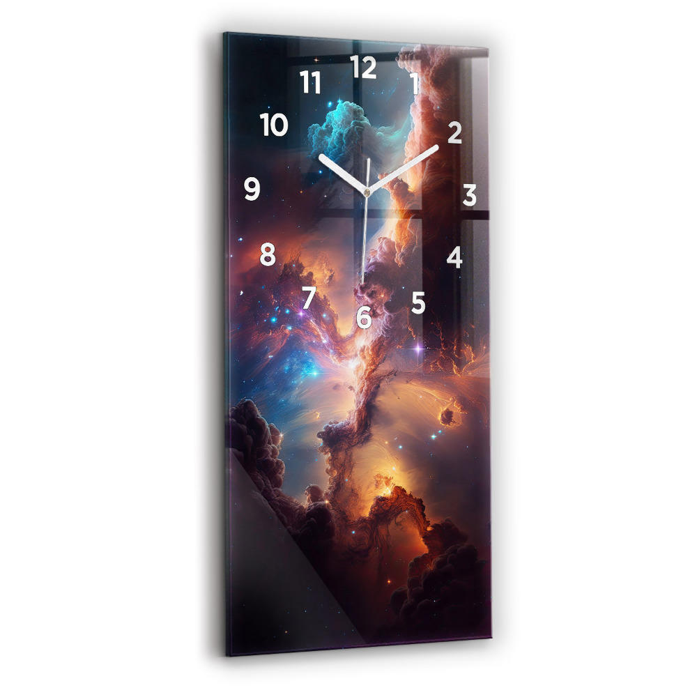 Horloge rectangulaire verticale Monde cosmique des étoiles