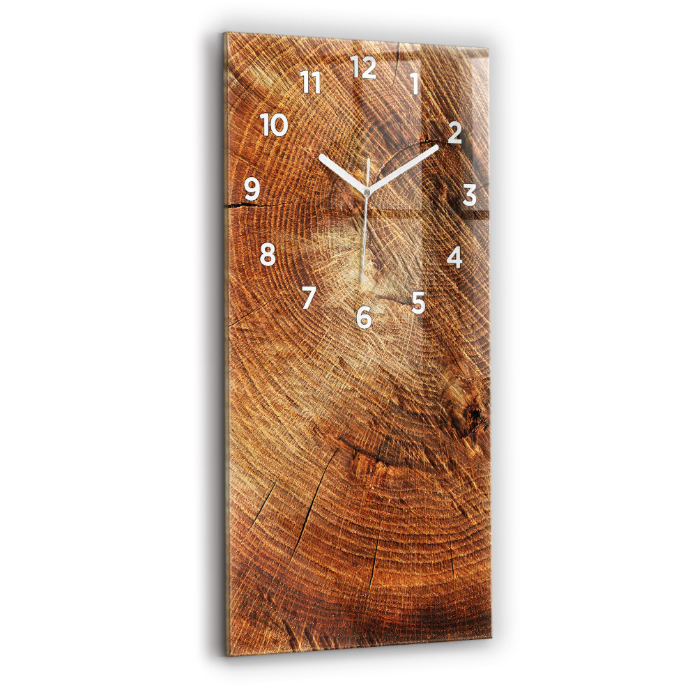 Horloge verticale en verre Vieux tronc d'arbre