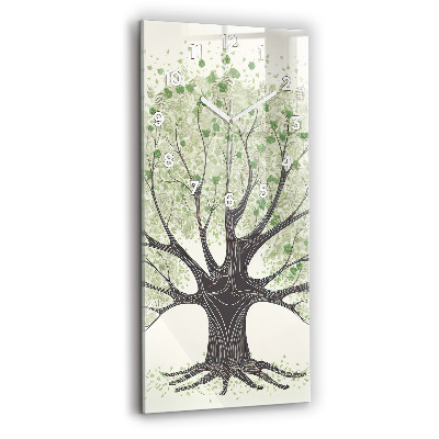 Horloge rectangulaire verticale Grand arbre nature