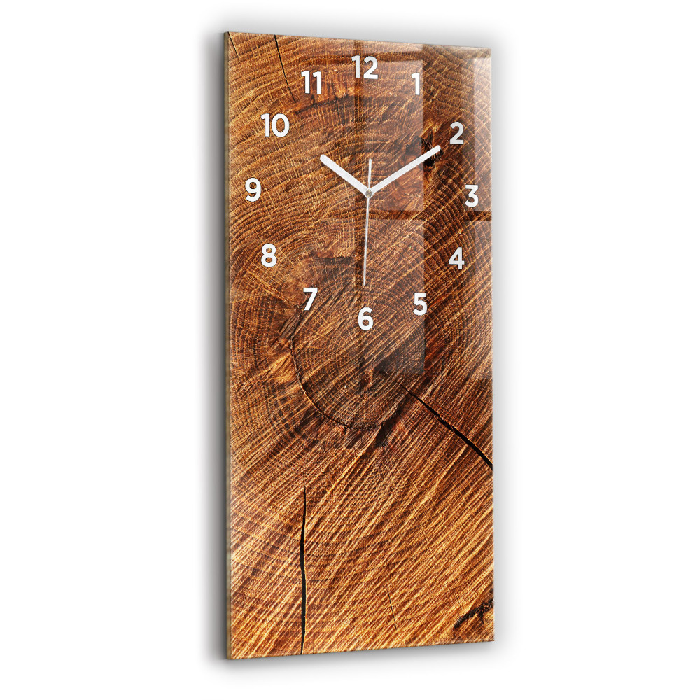 Horloge verticale en verre Bois décoratif