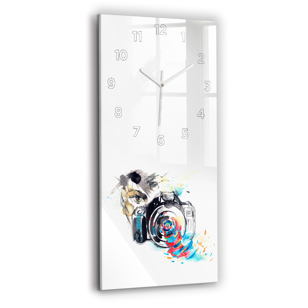 Horloge rectangulaire verticale Femme photographe