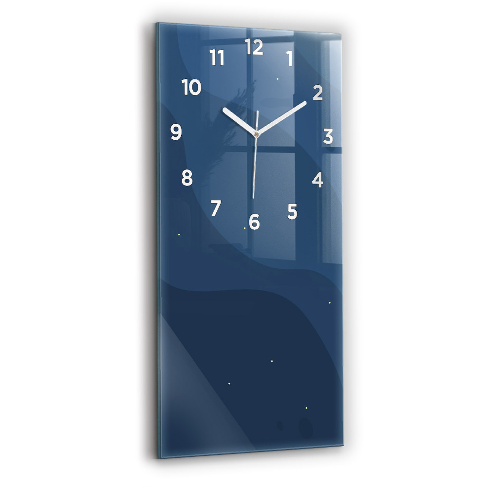 Horloge murale verticale Vagues bleues