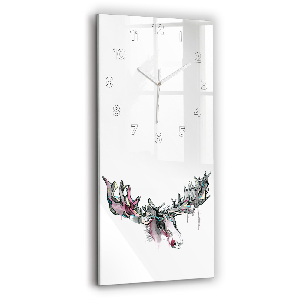 Horloge murale en verre rectangulaire Abstraction d'un élan