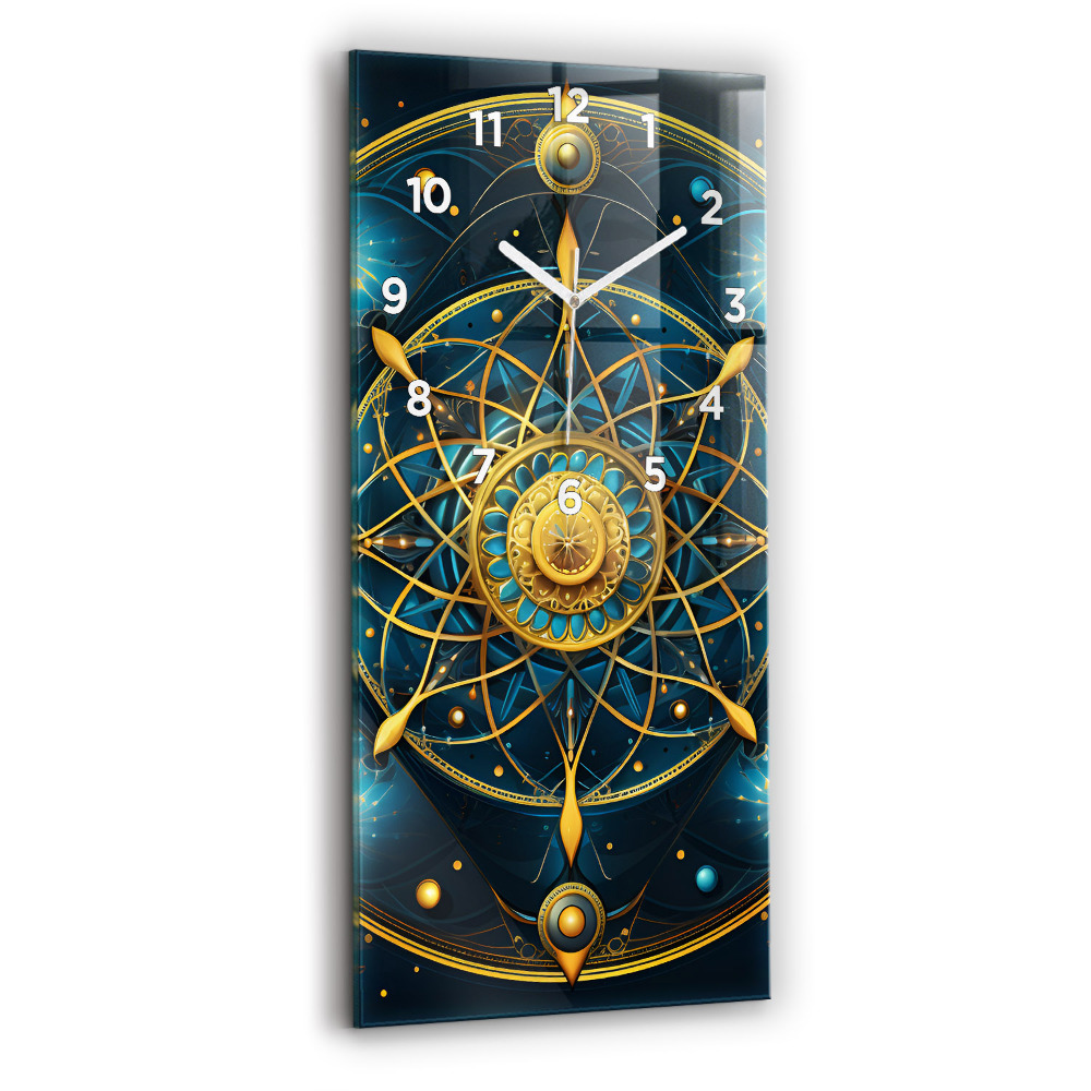 Horloge murale en verre rectangulaire Horoscope