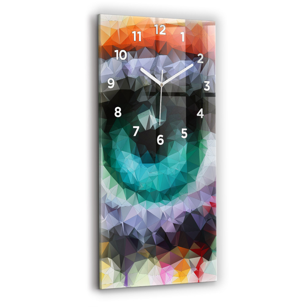 Horloge rectangulaire verticale Œil humain coloré