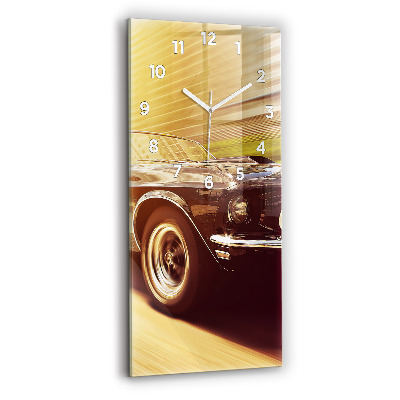 Horloge rectangulaire verticale Vieille voiture classique