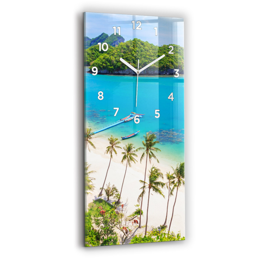 Horloge murale en verre rectangulaire Parc national de Thaïlande