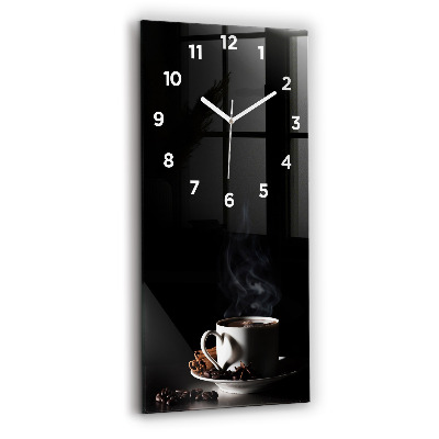 Horloge rectangulaire verticale Tasse de café