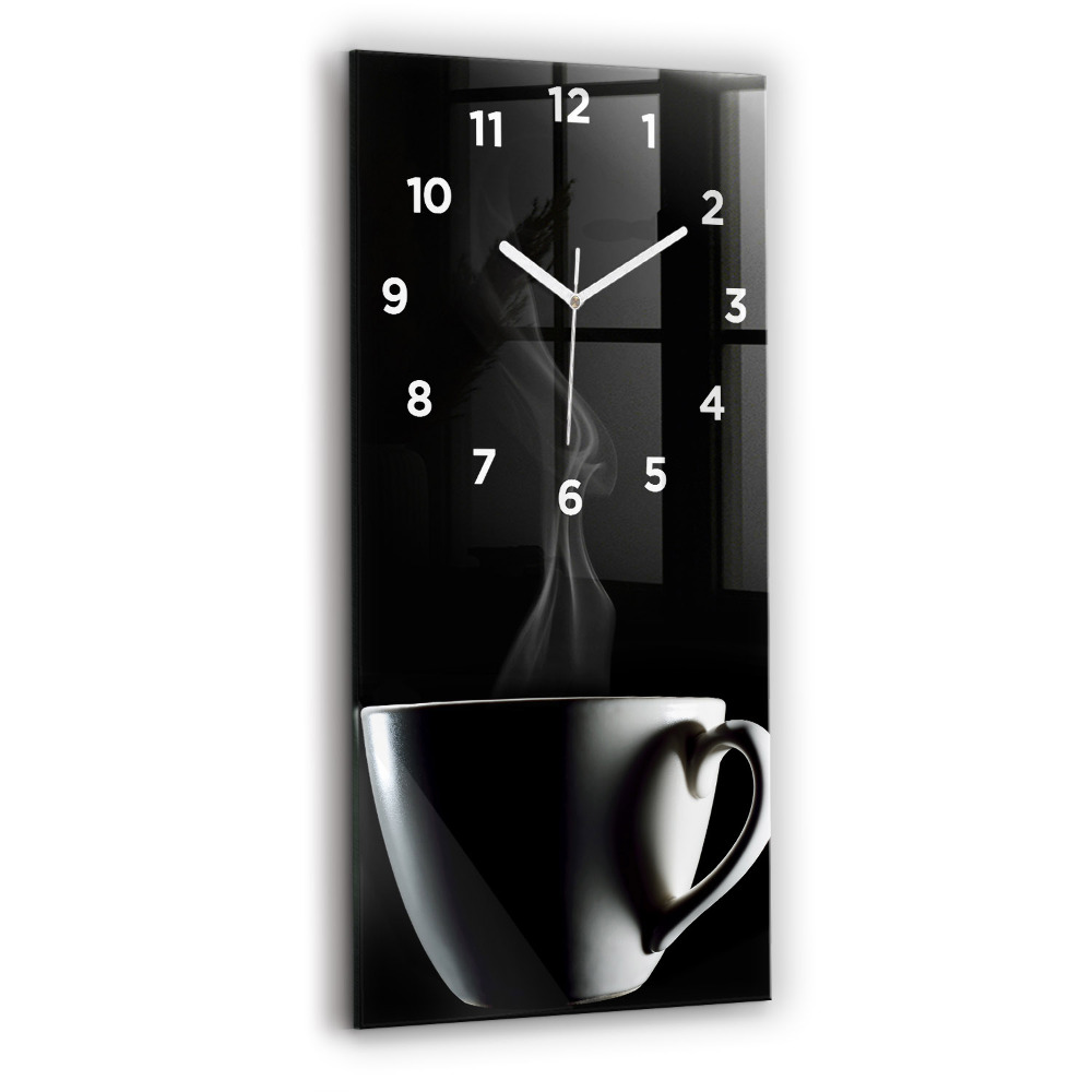 Horloge rectangulaire verticale Tasse de café
