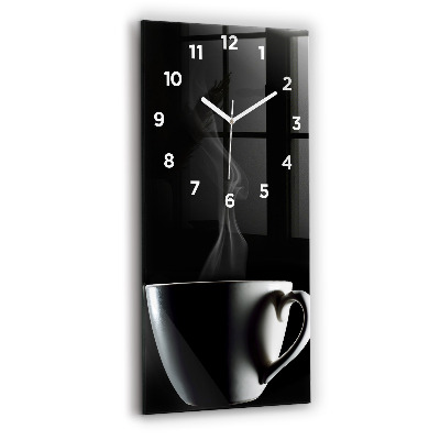 Horloge rectangulaire verticale Tasse de café