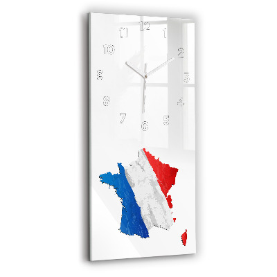 Horloge murale verticale Drapeau de la France