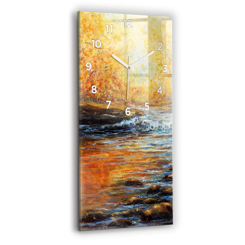 Horloge verticale en verre Beaux-arts