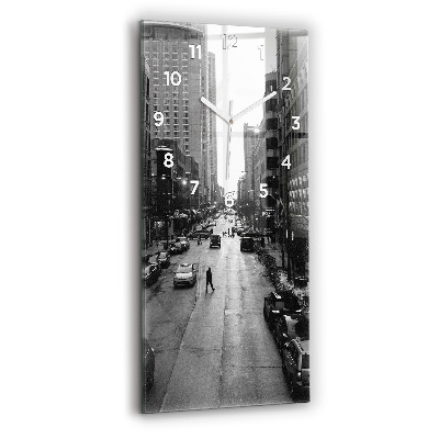 Horloge murale verticale Rues de la ville de Chicago