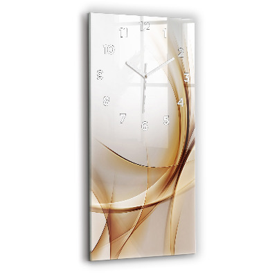 Horloge verticale en verre Abstraction dorée