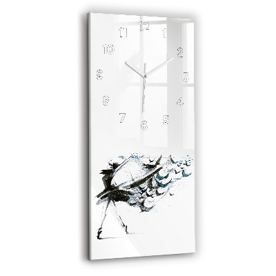 Horloge verticale en verre Femme dansant le ballet