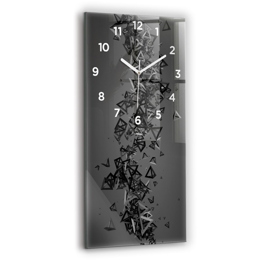Horloge verticale en verre Abstraction sombre