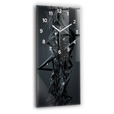 Horloge murale verticale Abstraction noire