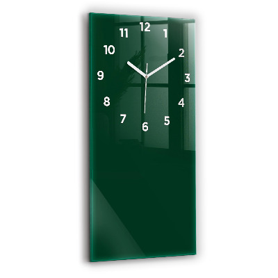 Horloge verticale en verre Couleur vert bouteille